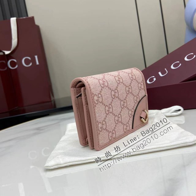 Gucci專櫃古馳最新款短夾錢包翻蓋短錢夾 jh2771型號：820692